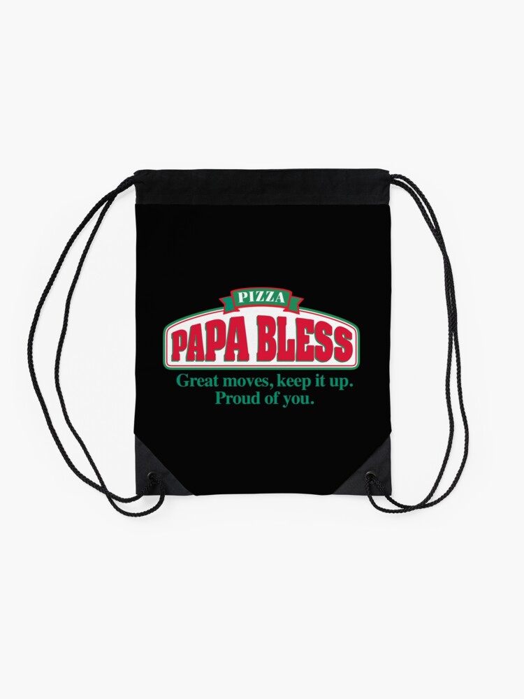 Alternative Ansicht von PAPA BLESS PIZZA (Parodie T-Shirt) Turnbeutel