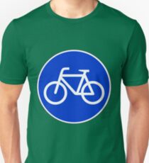 Sonderweg für Radfahrer. Slim Fit T-Shirt