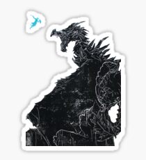 Skyrim Inspired Dragon Print Sticker