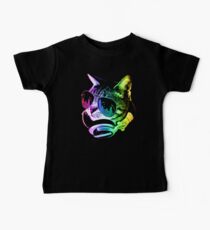 Rainbow Music Cat Baby Tee