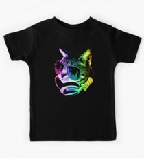 Rainbow Music Cat Kids Tee