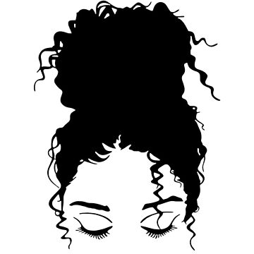 wavy hair silhouette