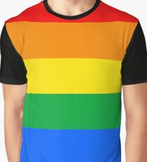Gay Pride Flag Stripe Graphic T-Shirt