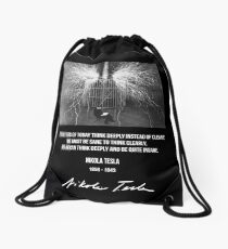 Nikola Tesla Drawstring Bag