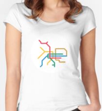 Mini Metro - Taipei, Taiwan Fitted Scoop T-Shirt