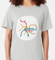 Mini Metro - Taipei, Taiwan Slim Fit T-Shirt