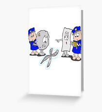 Rock Paper Scissors Greeting Card