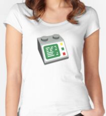 Toy Brick Computer Console Women's Fitted Scoop T-Shirt