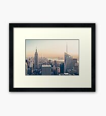 New York Sunset Framed Print