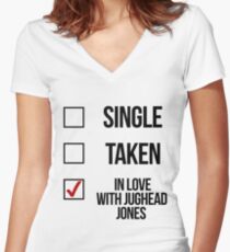 Single, Taken, In love with Jughead Jones Women's Fitted V-Neck T-Shirt