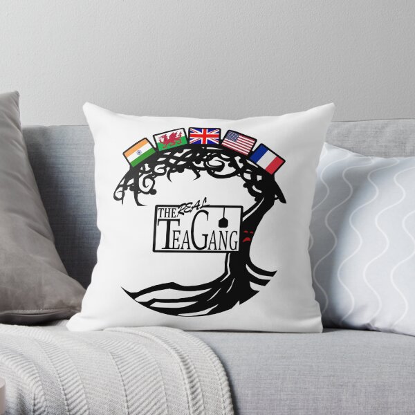 Twitter's - The Real Tea Gang Throw Pillow