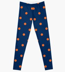 Polka Dots: Orange & Navy Blue Leggings