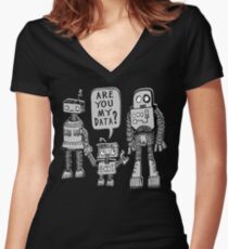 My Data? Robot Kid Women's Fitted V-Neck T-Shirt