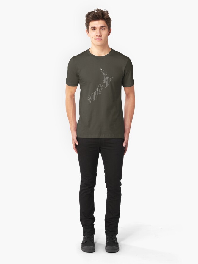 Alternate view of North and South (white) Slim Fit T-Shirt
