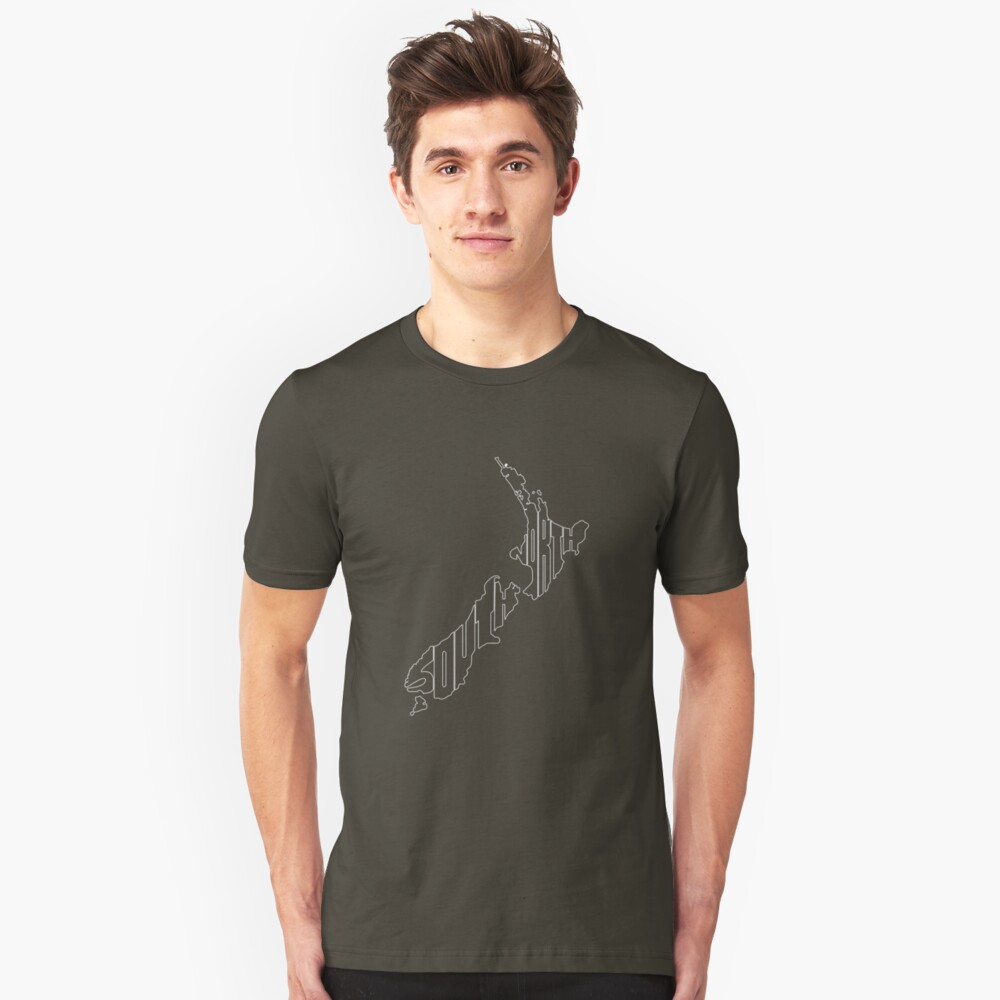 North and South (white) Slim Fit T-Shirt