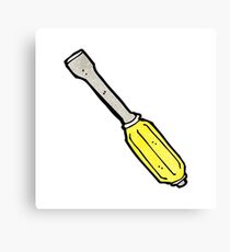 cartoon screwdriver Canvas Print