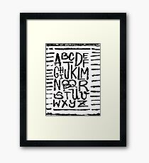 Brush Alphabet Framed Print
