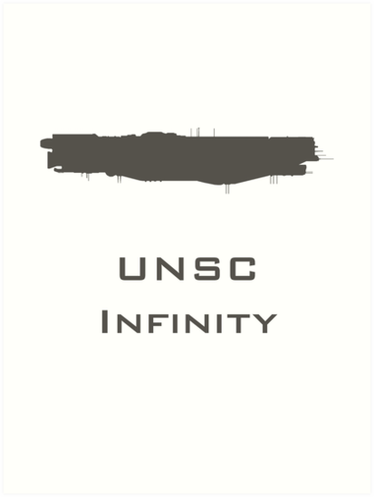 Unsc Infinity Art Print By Tardifice Redbubble