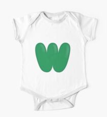 Glitch Overlay letter W overlay One Piece - Short Sleeve