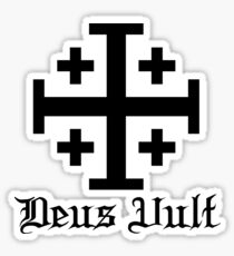 Crusader Cross - Deus Vult Sticker