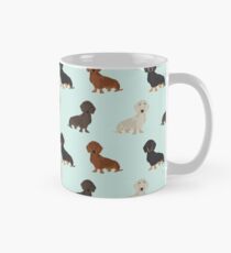 Doxie dachshund dachsie pattern print dog lover dog breed custom dog art by pet friendly by PetFriendly Classic Mug