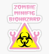 ZOMBIE MINIFIG BIOHAZARD Sticker