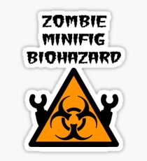 ZOMBIE MINIFIG BIOHAZARD Sticker