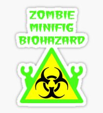 ZOMBIE MINIFIG BIOHAZARD Sticker