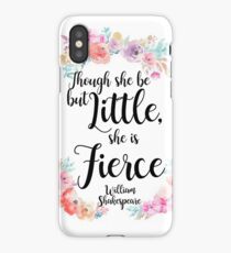 Though she be floral print iPhone Case/Skin