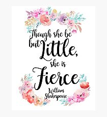 Though she be floral print Photographic Print