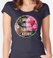 Wütender liberaler feministischer Killjoy Tailliertes Rundhals-Shirt