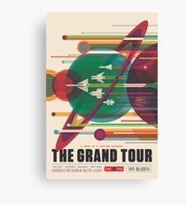 Retro Space Poster - The Grand Tour Canvas Print