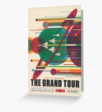 Retro Space Poster - The Grand Tour Greeting Card