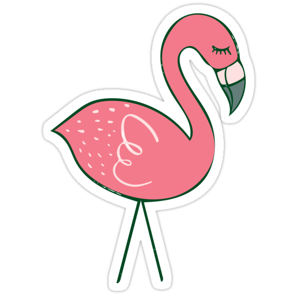 campsite-flamingos-stickers-by-jmhurd-redbubble