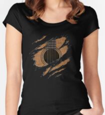 RIP-Gitarre (Version 1) Tailliertes Rundhals-Shirt