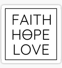 Faith Hope Love Square Sticker