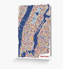 New York City Map Greeting Card
