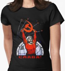 Glory to the Soviet People - The Pioneers of Space Women's Fitted T-Shirt