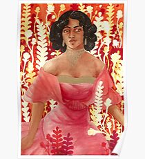 Flowery Portrait Poster