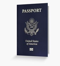 Us passport Greeting Card