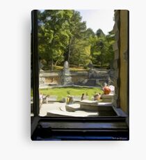 Looking out a rea window of the palace Canvas Print