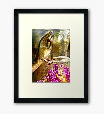 Buddha Hands And Flowers Framed Print