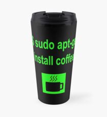 Linux sudo apt-get install coffee Travel Mug