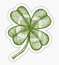 Vintage lucky clover Sticker