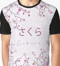 Japanese Sakura Blossom Tile Graphic T-Shirt