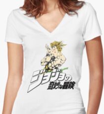 Dio Brando Women's Fitted V-Neck T-Shirt