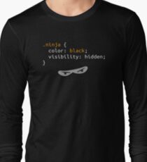 CSS Ninja - Software development humour/humor (webdev/coding) Long Sleeve T-Shirt