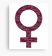 Women Coding Canvas Print