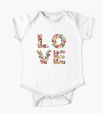 LOVE Spring Flowers in Red One Piece - Short Sleeve