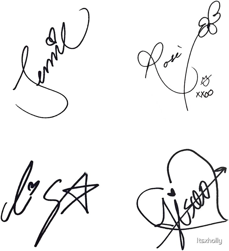 BLACK PINK SIGNATURES Stickers by Itsxholly Redbubble.